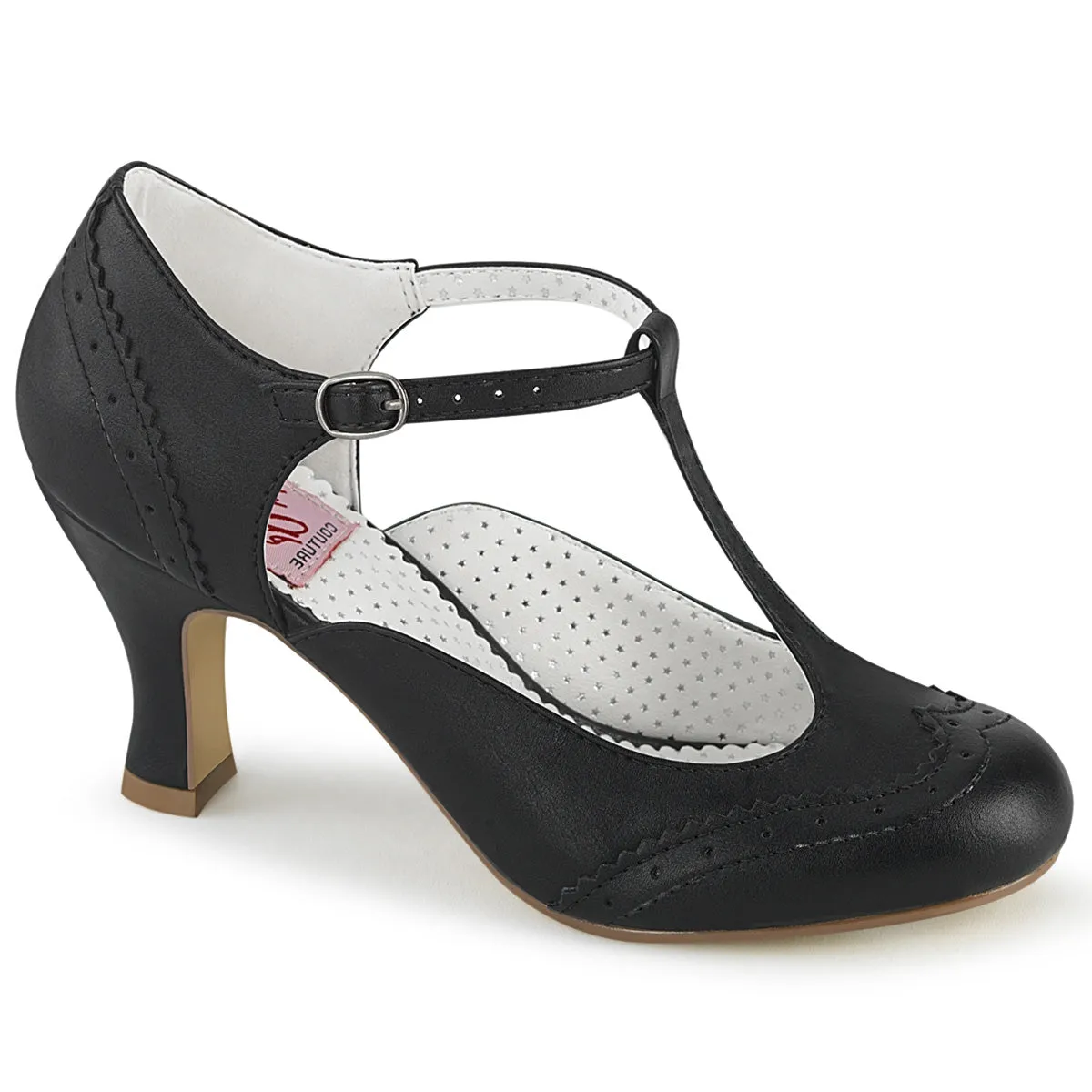 1920s Flapper Heels Black