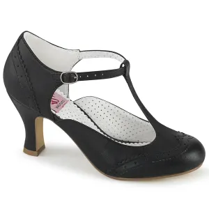 1920s Flapper Heels Black