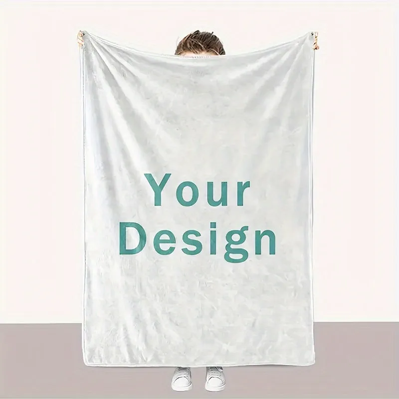 1pc Cozy Customized Picture Blanket - Throws with Personalized Photo, Soft Fleece, and Unique Gift Idea - Perfect for Family, Friends, and Loved Ones