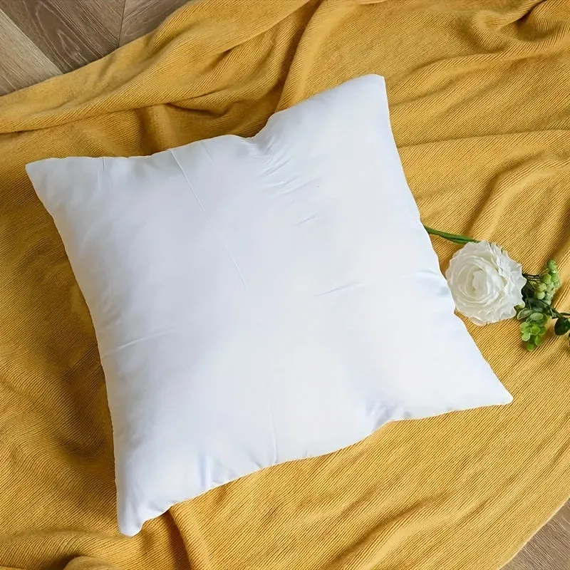 1pc Luxurious White Bounce Back Pillow Cushion Core - Plush Filling, Soft Touch, Ergonomic Design, Perfect for Sofa, Car Seat, Home Interior Decor, Enhance Comfort and Support