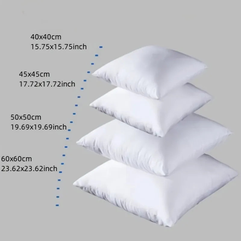 1pc Luxurious White Bounce Back Pillow Cushion Core - Plush Filling, Soft Touch, Ergonomic Design, Perfect for Sofa, Car Seat, Home Interior Decor, Enhance Comfort and Support