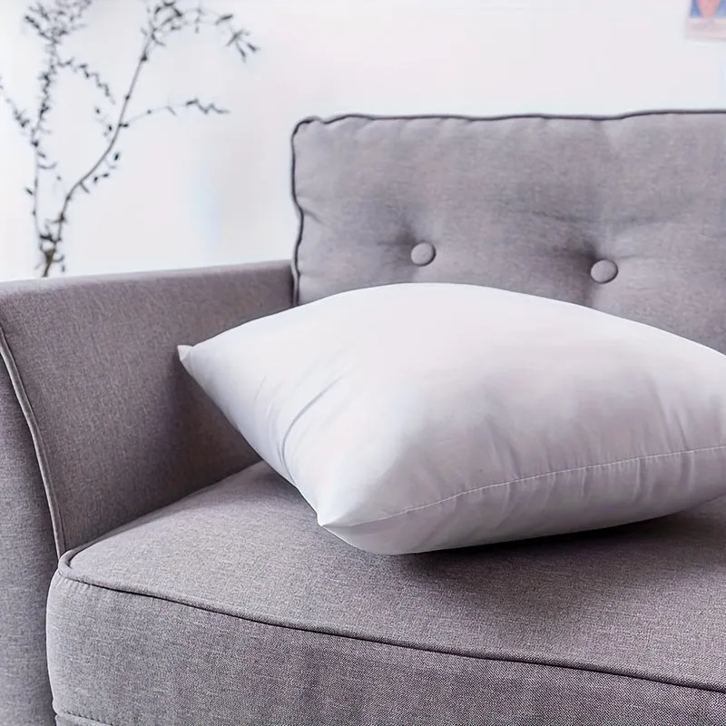 1pc Luxurious White Bounce Back Pillow Cushion Core - Plush Filling, Soft Touch, Ergonomic Design, Perfect for Sofa, Car Seat, Home Interior Decor, Enhance Comfort and Support