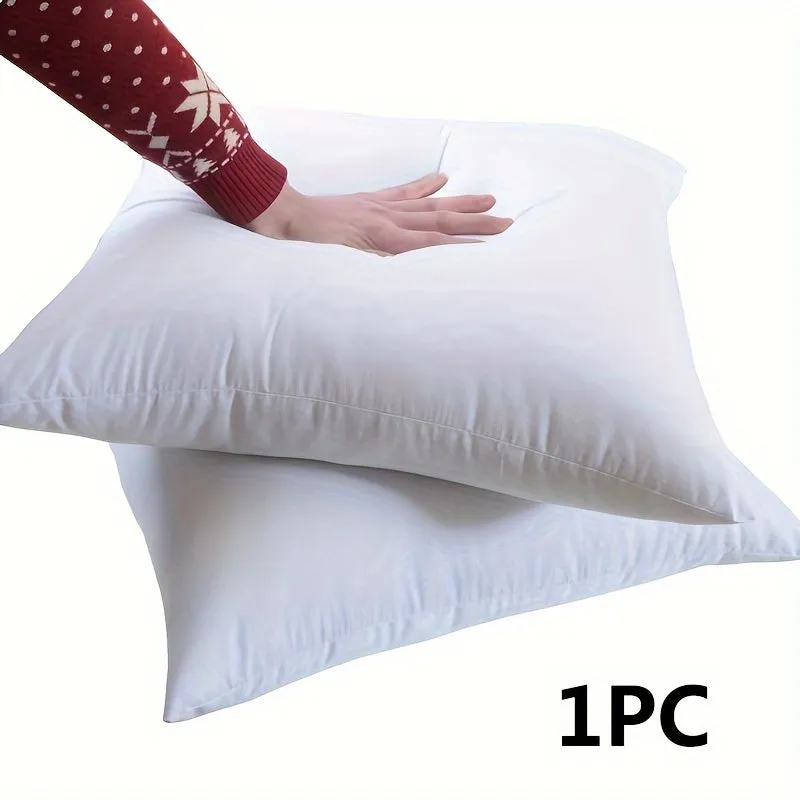 1pc Luxurious White Bounce Back Pillow Cushion Core - Plush Filling, Soft Touch, Ergonomic Design, Perfect for Sofa, Car Seat, Home Interior Decor, Enhance Comfort and Support