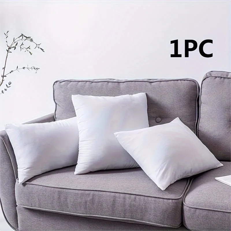 1pc Luxurious White Bounce Back Pillow Cushion Core - Plush Filling, Soft Touch, Ergonomic Design, Perfect for Sofa, Car Seat, Home Interior Decor, Enhance Comfort and Support