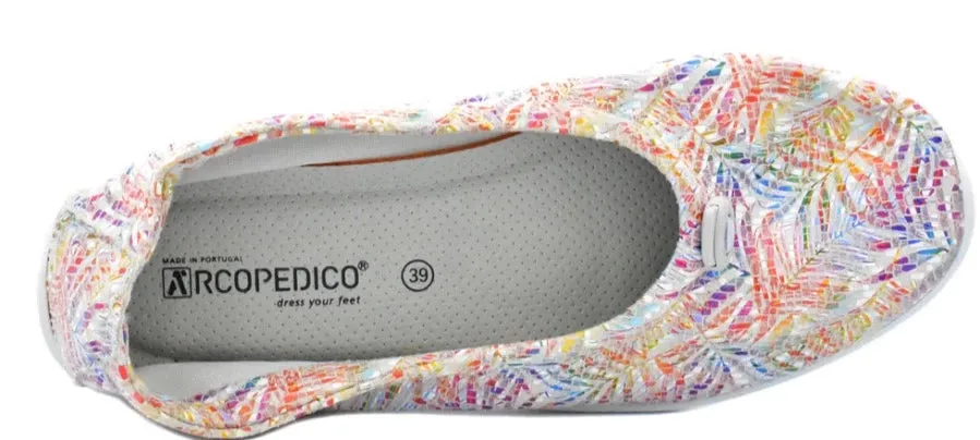 ARCOPEDICO L14 Kokoa Taupe Floral Ladies Slip On Shoe