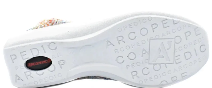 ARCOPEDICO L14 Kokoa Taupe Floral Ladies Slip On Shoe