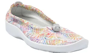ARCOPEDICO L14 Kokoa Taupe Floral Ladies Slip On Shoe