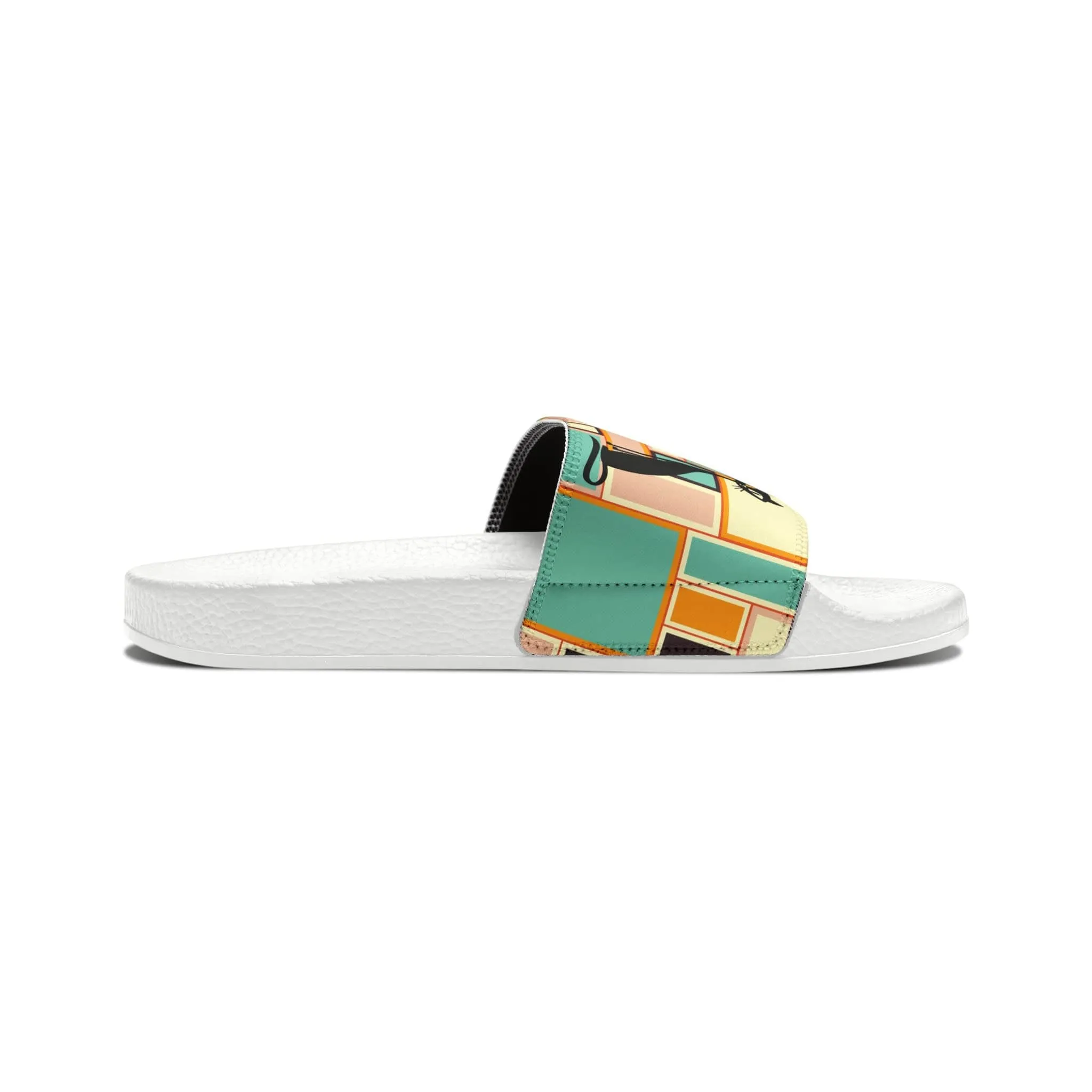 Atomic Cat Retro Vintage 70s Mid Mod Groovy Slides, Mid Century Modern Funky, Hippie, Psychedelic Sandal - 125781523