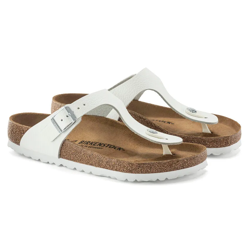 Birkenstock Gizeh Leather Sandals - White (Regular/Wide)