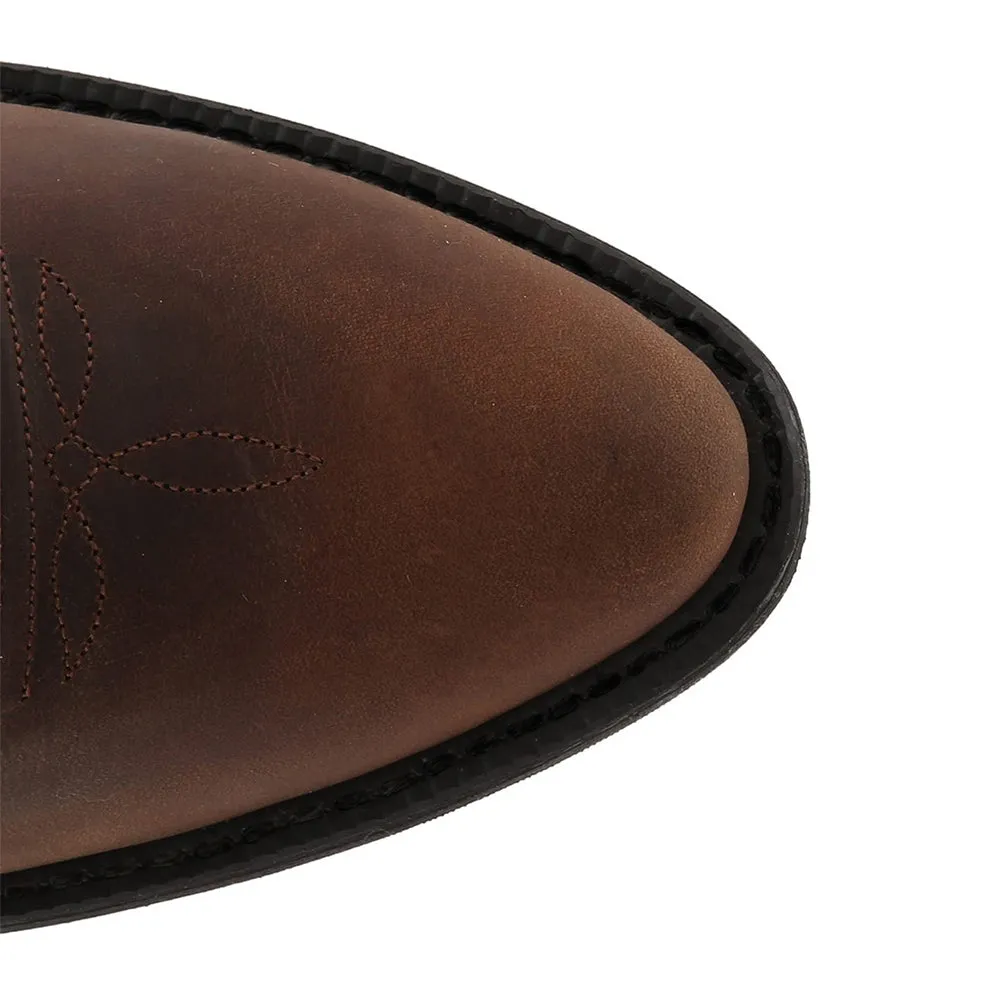 Black Pointed Toe Cowboy Men Boots