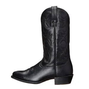 Black Pointed Toe Cowboy Men Boots