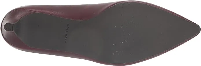 Cole Haan Vandam Pump Bloodstone Leather Waterproof Pointed Toe Kitten Heel Pump
