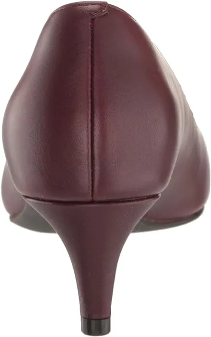 Cole Haan Vandam Pump Bloodstone Leather Waterproof Pointed Toe Kitten Heel Pump