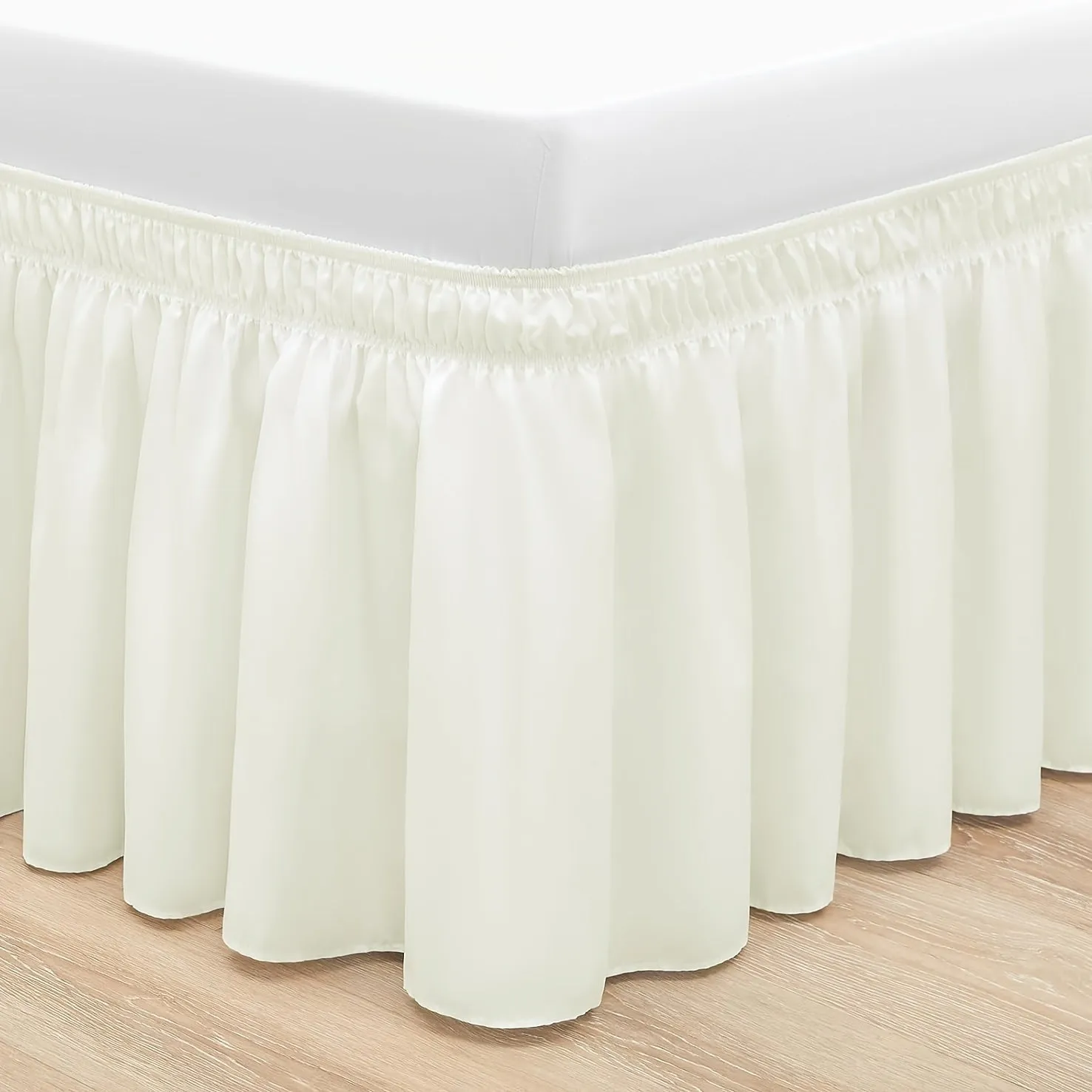 Contemporary Adjustable Bed Skirt with Woven Polyester Fabric - Machine Washable, 14.5-Inch Drop, Assorted Patterns