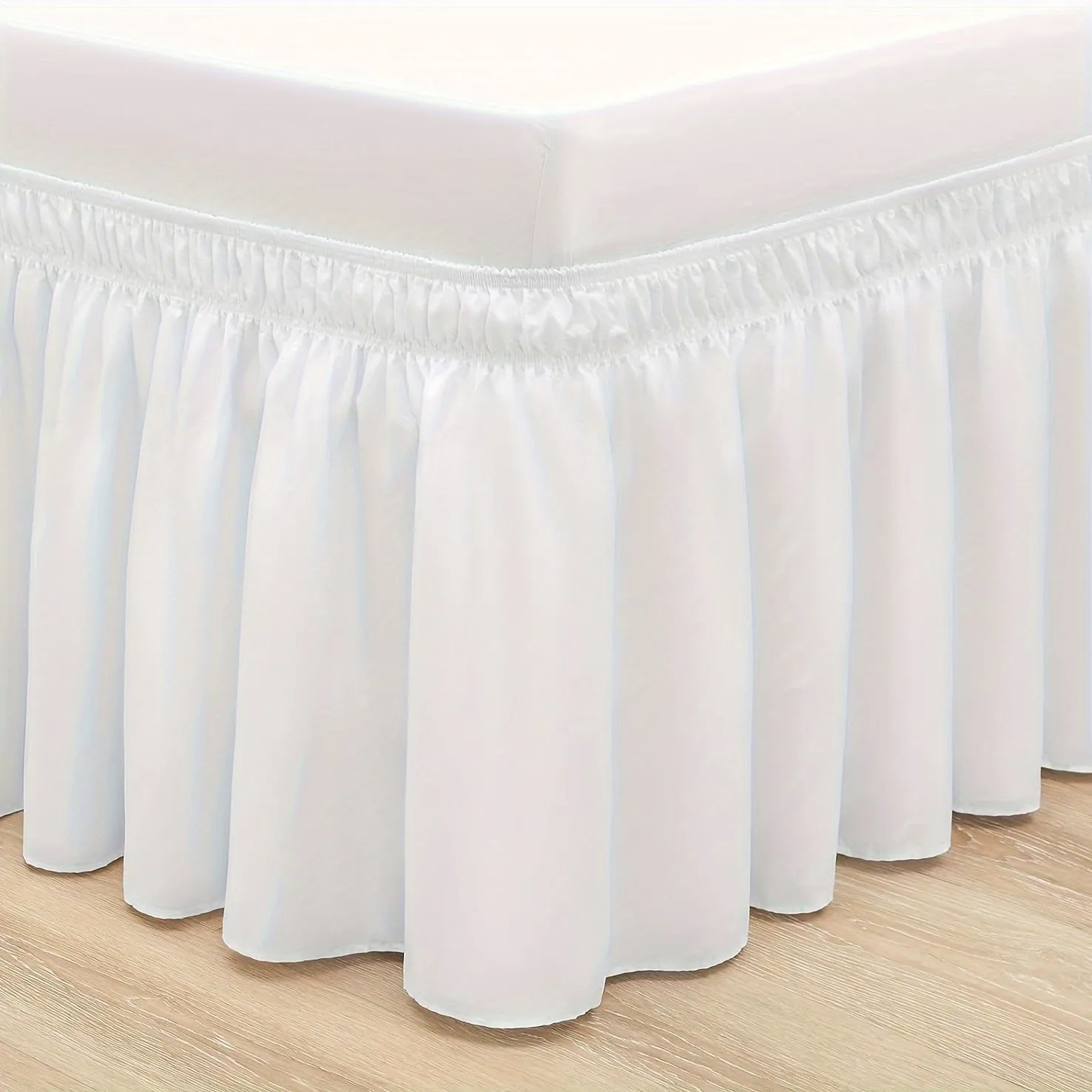 Contemporary Adjustable Bed Skirt with Woven Polyester Fabric - Machine Washable, 14.5-Inch Drop, Assorted Patterns