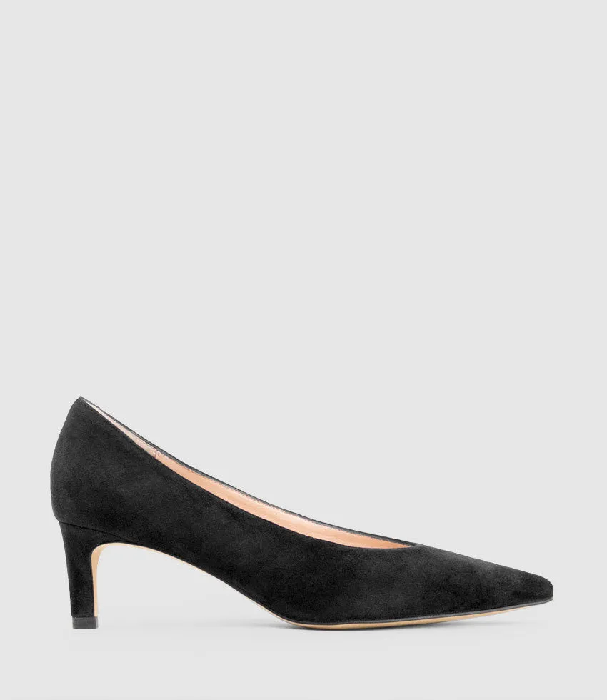 COSETTE55 Choked Up Pump in Black Suede