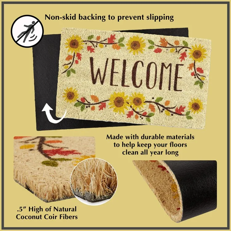 Cozy Fox 18" x 30" Coir Doormat