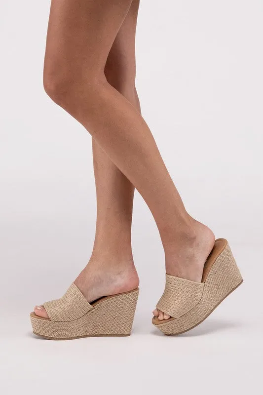 Espadrille Wedge Platform Heels