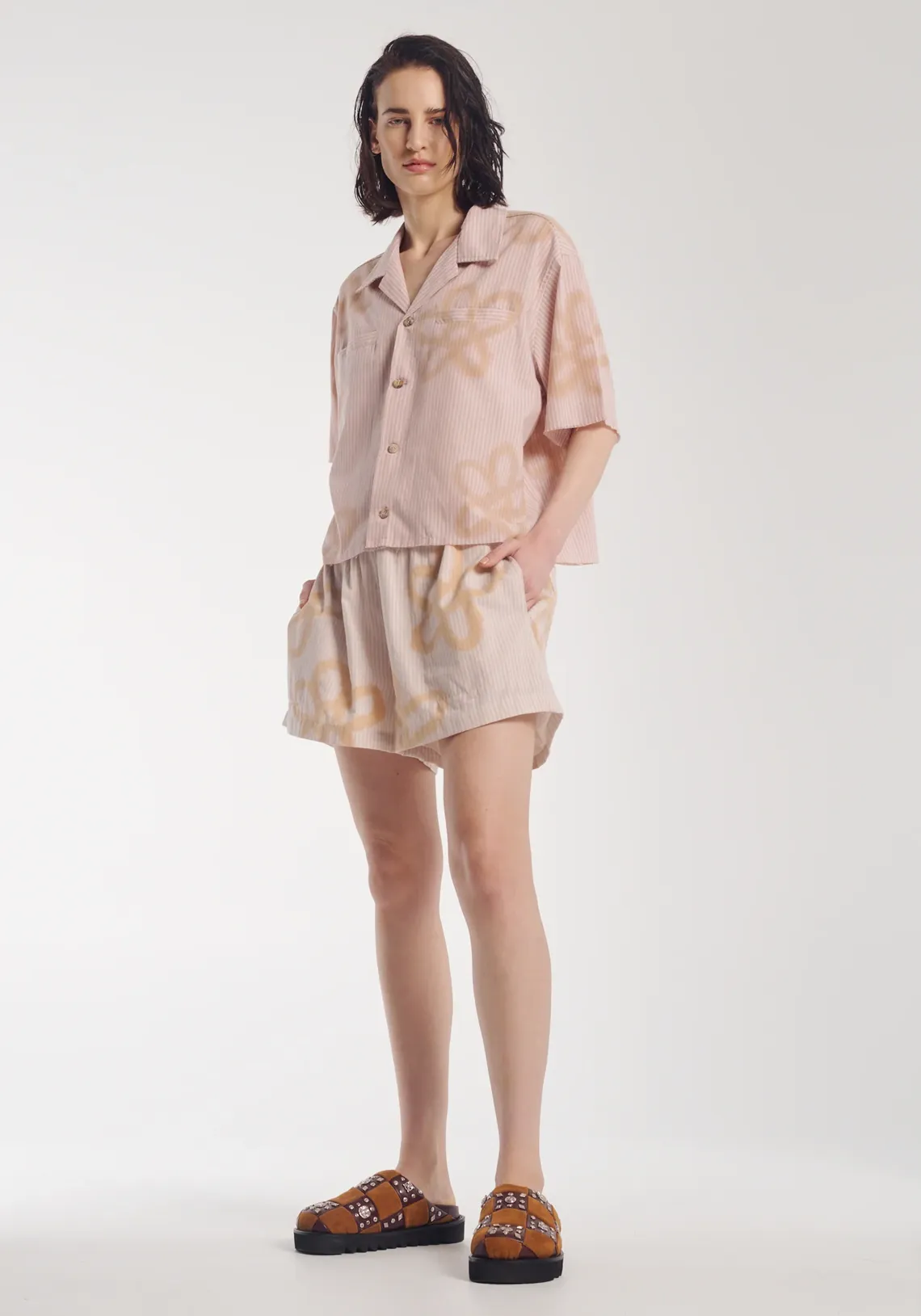 EVA SLIDE CREMA LEATHER