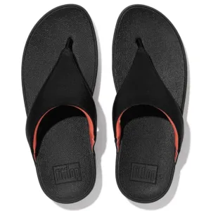 Fitflop Lulu Black Coral Womens Toe-Post Sandals