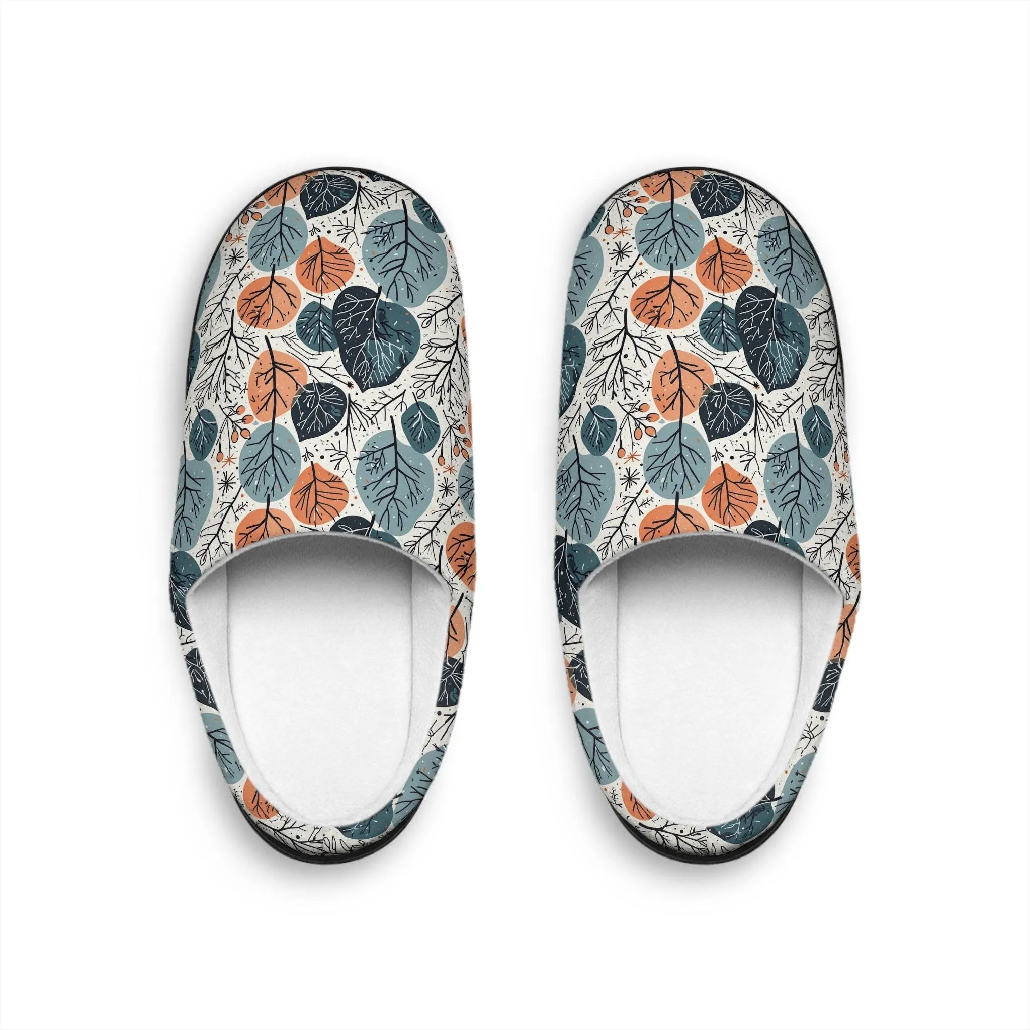 Freezing Leaves Men's Indoor Slippers - Perfect for Relaxing at Home