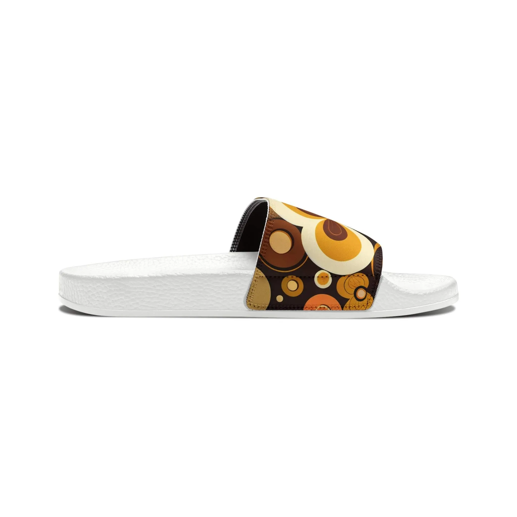 Groovy 60s MCM Retro Hippie Mid Mod Flower Power Slide Sandals, Perfect Holiday Stocking Stuffer - 125581523