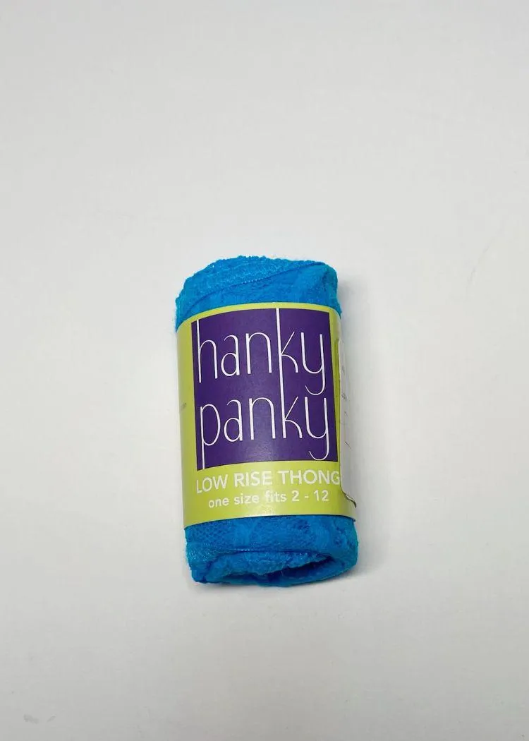 Hanky Panky Signature Lace Low Rise Thong - Fiji Blue
