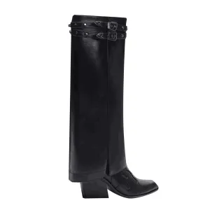 JUREN Buckled Knee High Boots