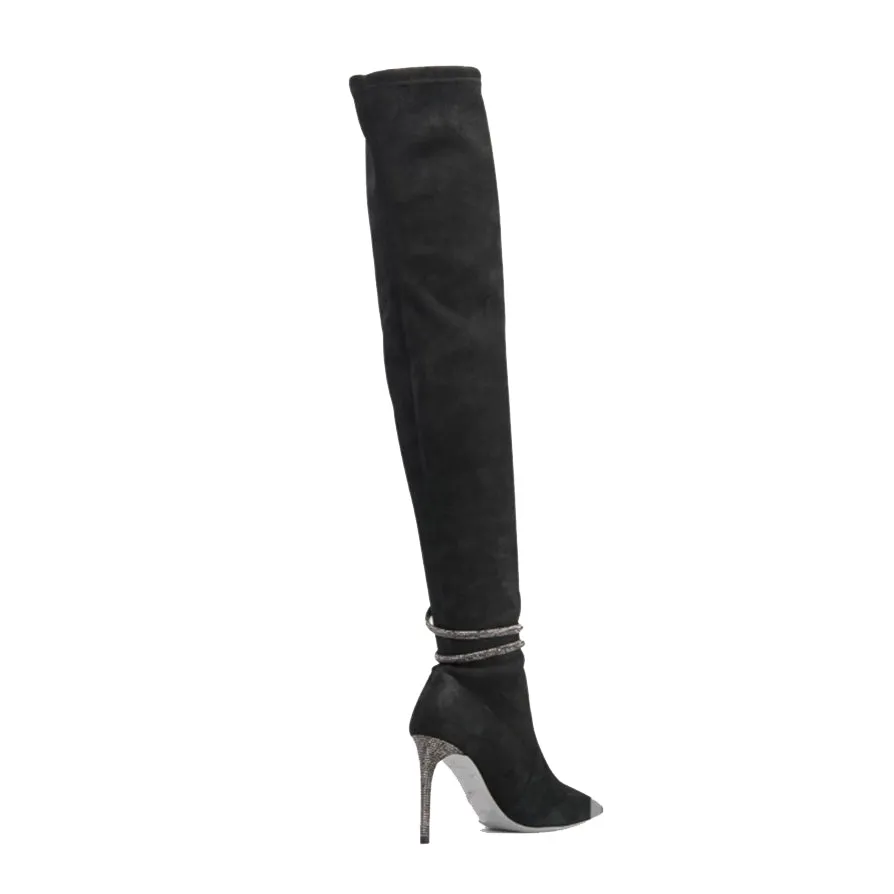KEFUV Wrap Stiletto Heel Over The Knee Boots