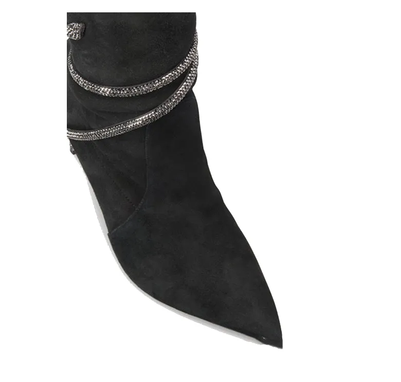 KEFUV Wrap Stiletto Heel Over The Knee Boots