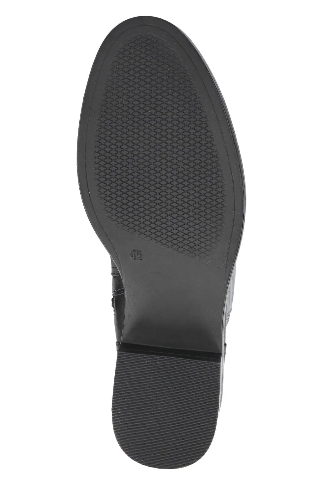 Leather Stretch Back Knee Boots - Black Comb