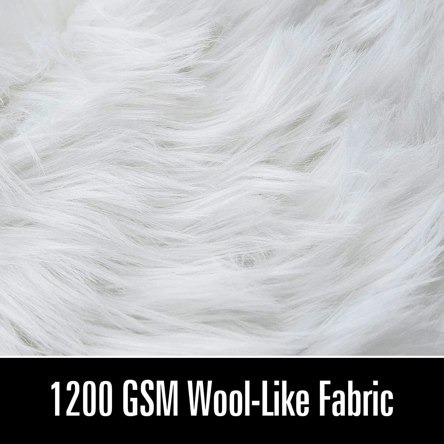 LOCHAS Ultra Soft Fluffy Rugs Faux Fur Sheepskin Area Rug for Bedroom Bedside Living Room Carpet Nursery Washable Floor Mat,2'x4',White