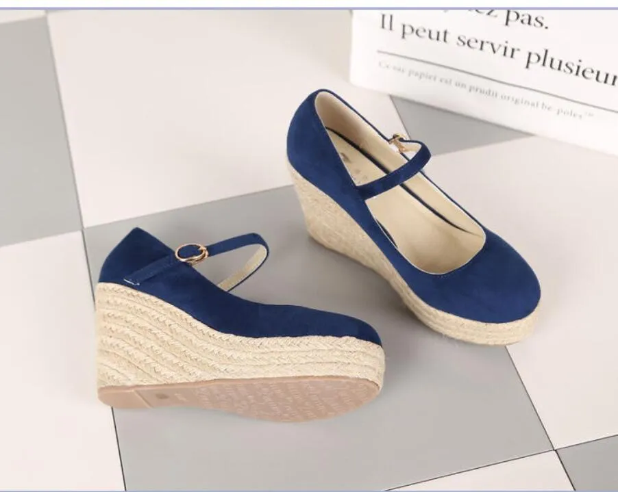 Mary Jane Wedge Heel Shoes For Petite Feet GS361