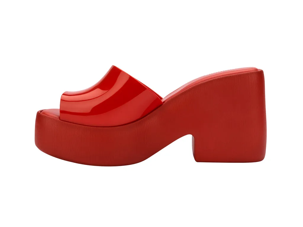 Melissa Posh Ad Red Platform Heel Slide For Women
