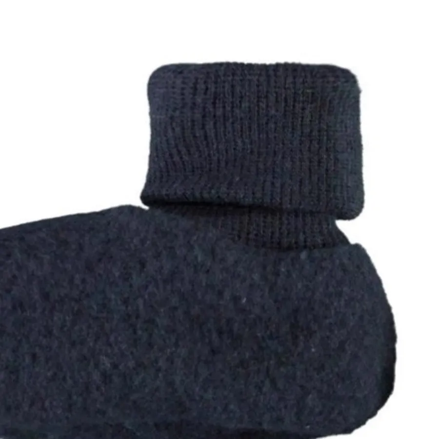 Merino Wool Navy Infant Booties