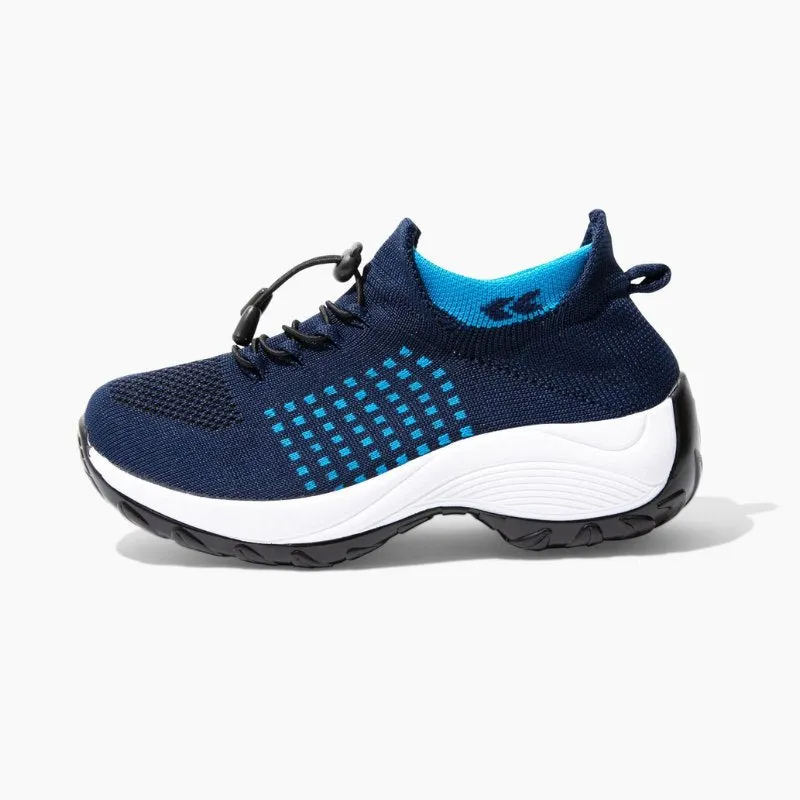 Ortho Stretch Cushion Shoes - White Blue