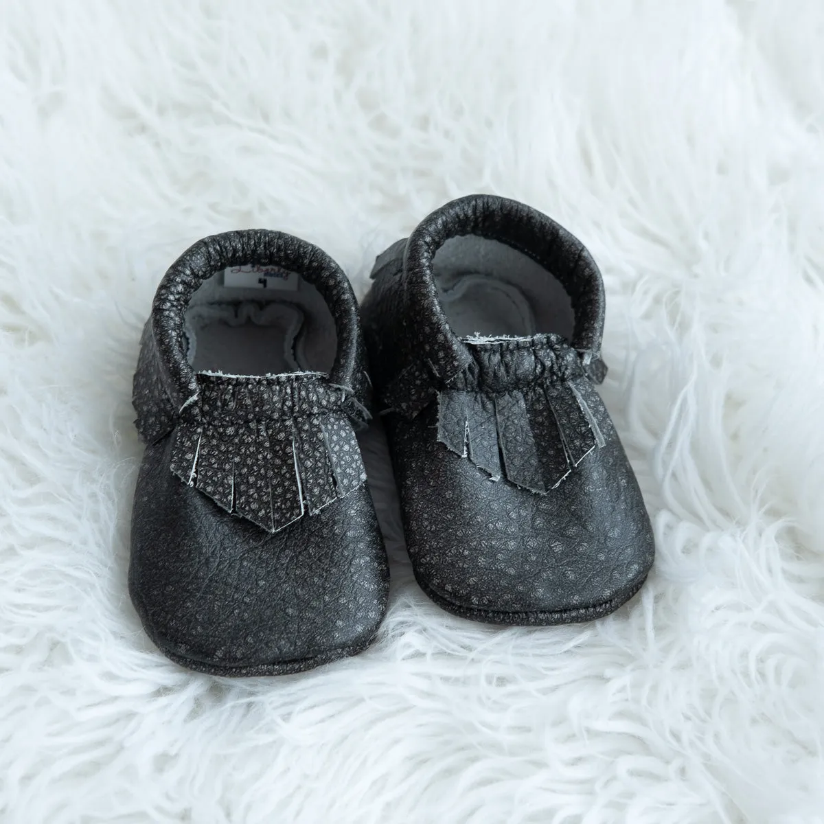 Ostrich Fringe Moccasins