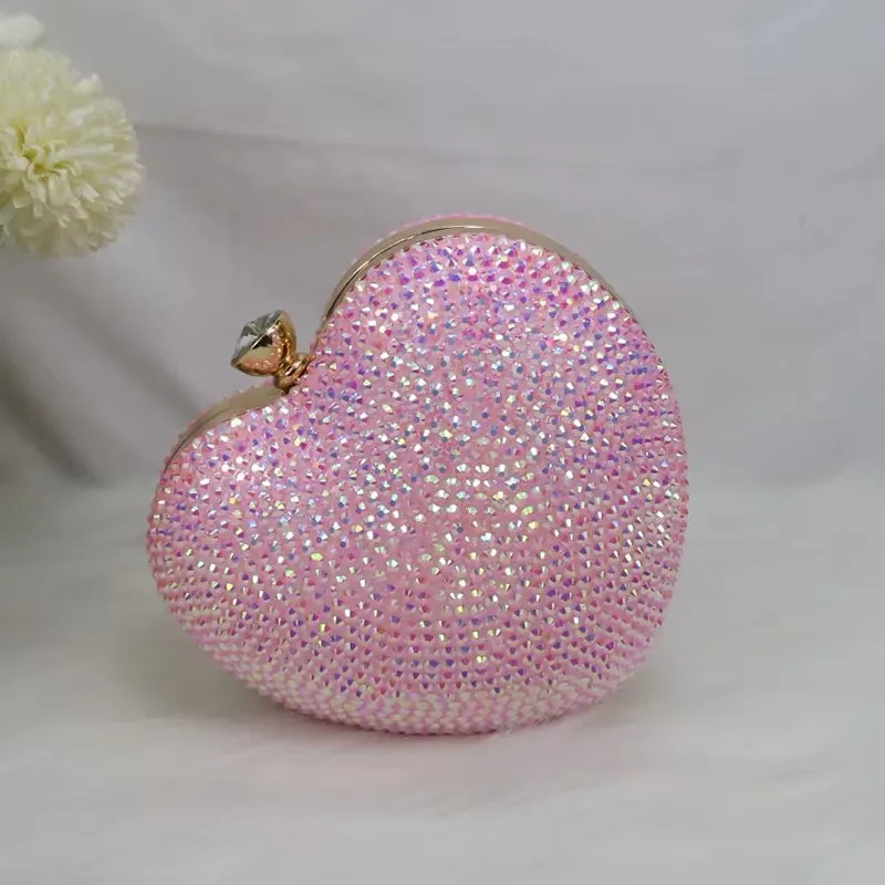 Pink Crystal Heels and Matching Bag