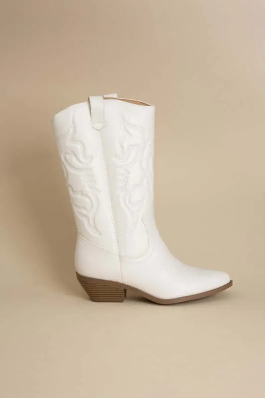 Rerun Western Cowgirl Embroidery Boots