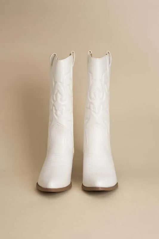 Rerun Western Cowgirl Embroidery Boots