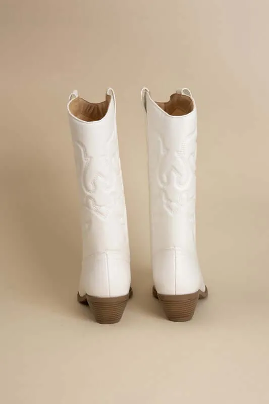 Rerun Western Cowgirl Embroidery Boots