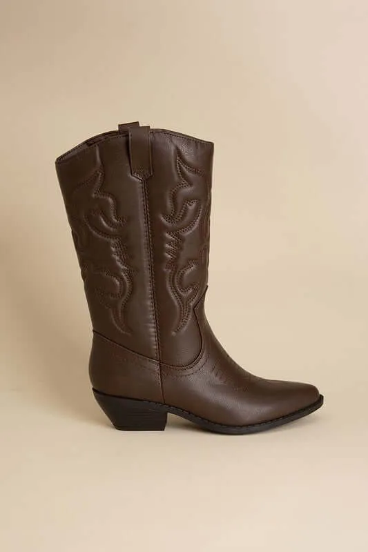 Rerun Western Cowgirl Embroidery Boots