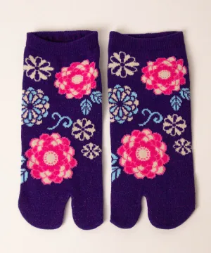 Retro Flower Ankle Tabi Socks / High Quality Geta Socks