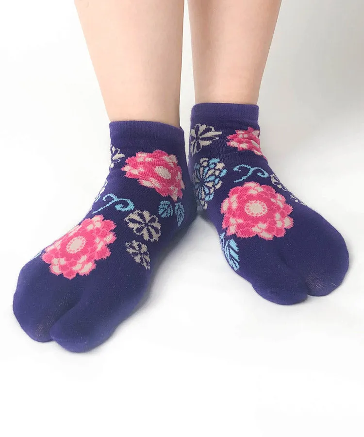 Retro Flower Ankle Tabi Socks / High Quality Geta Socks