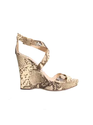 Snakeskin Wedge Sandals