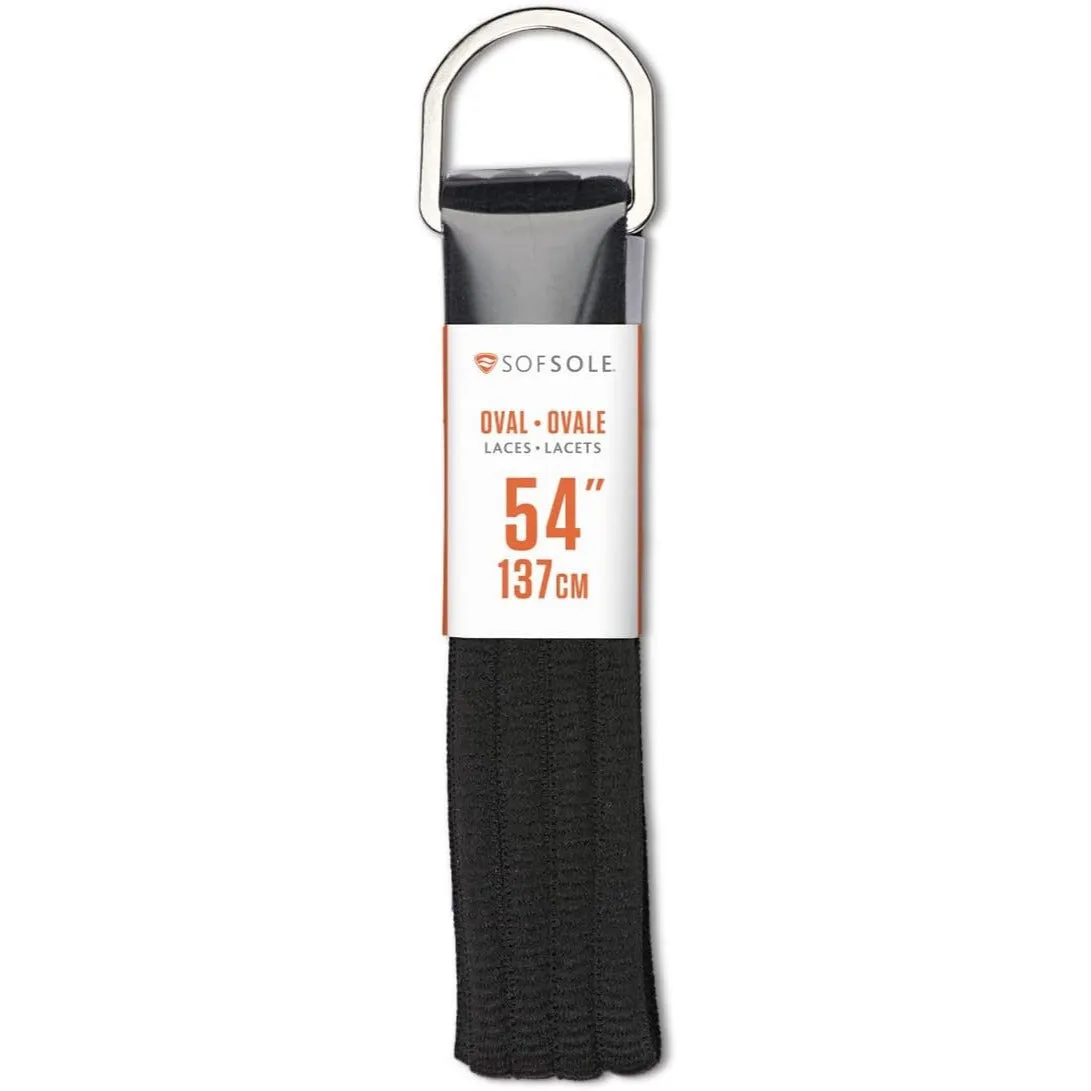 SOFSOLE 54" Black Oval Shoe Laces