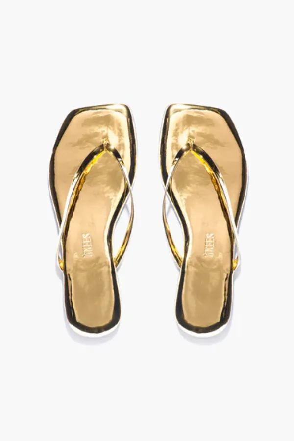 Square Toe Lily Mirror Gold