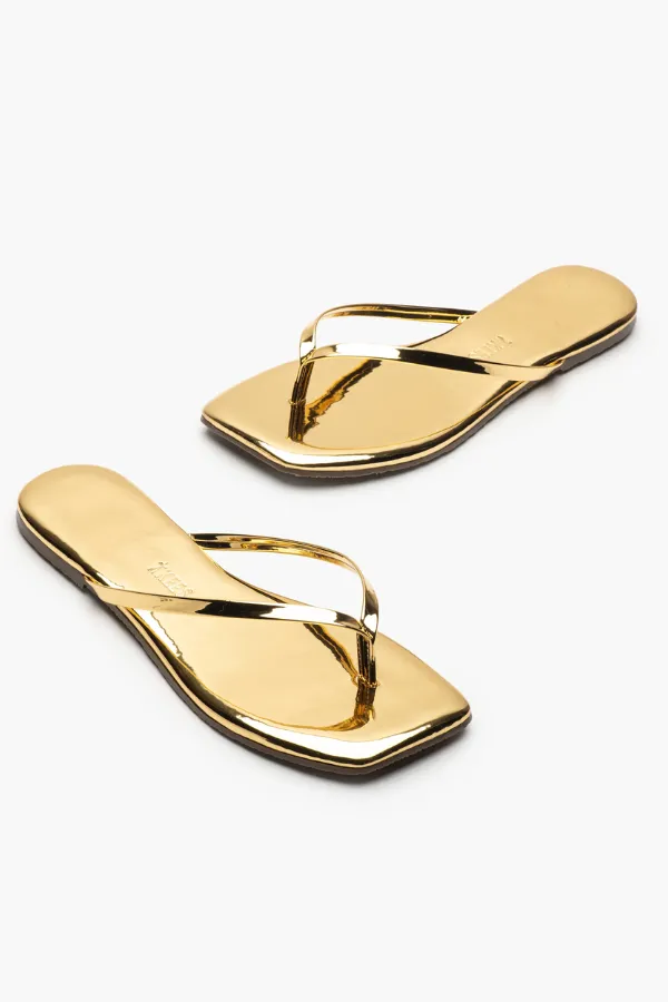 Square Toe Lily Mirror Gold
