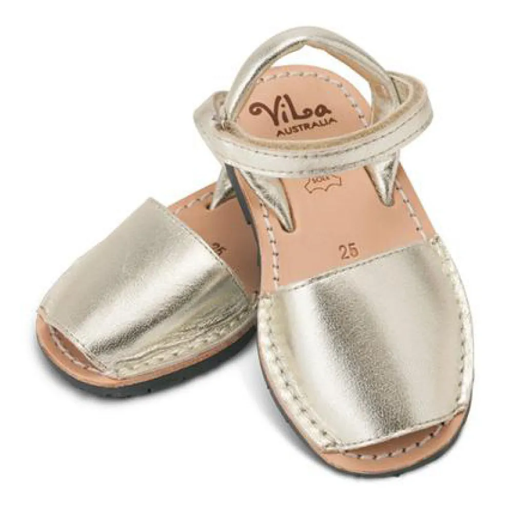 Vila Australia Metallic Gold Leather Sandal