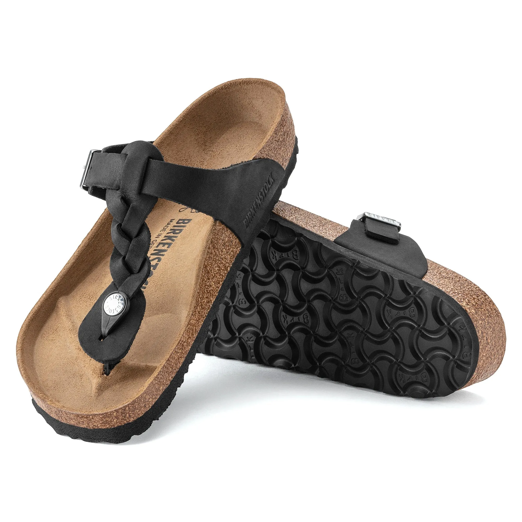 Women's Birkenstock Gizeh Braided Oiled Leather